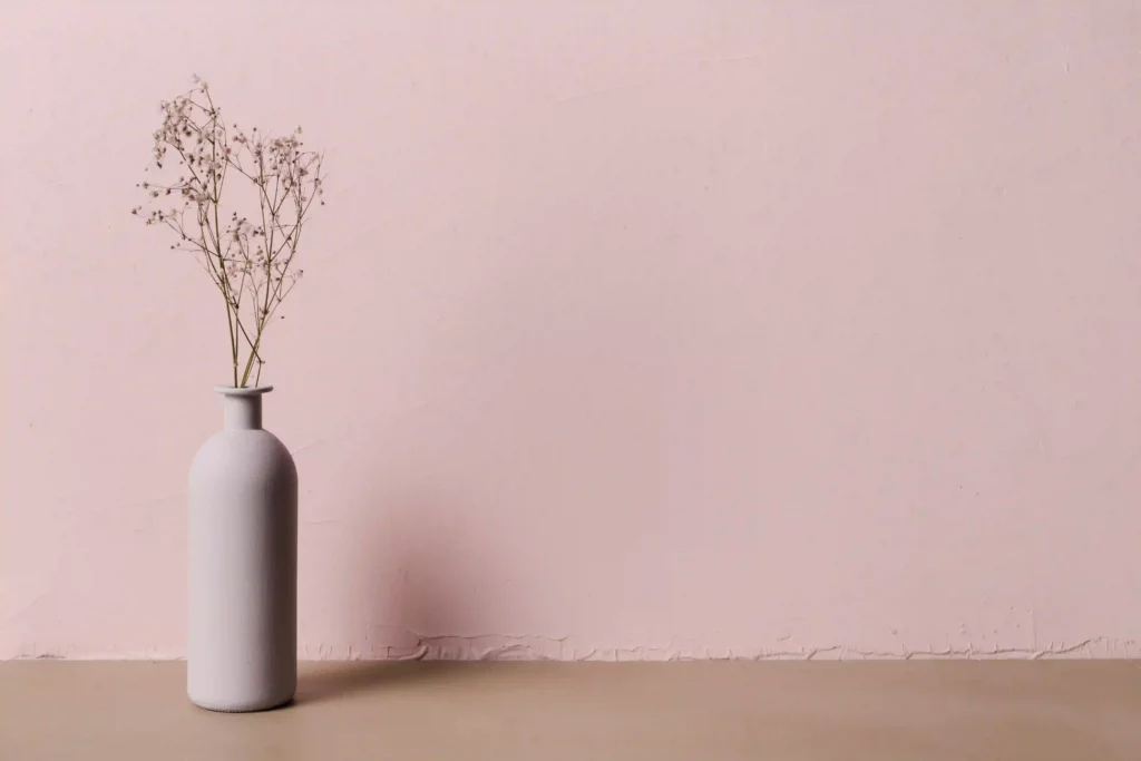 decorative plant inside minimal vase