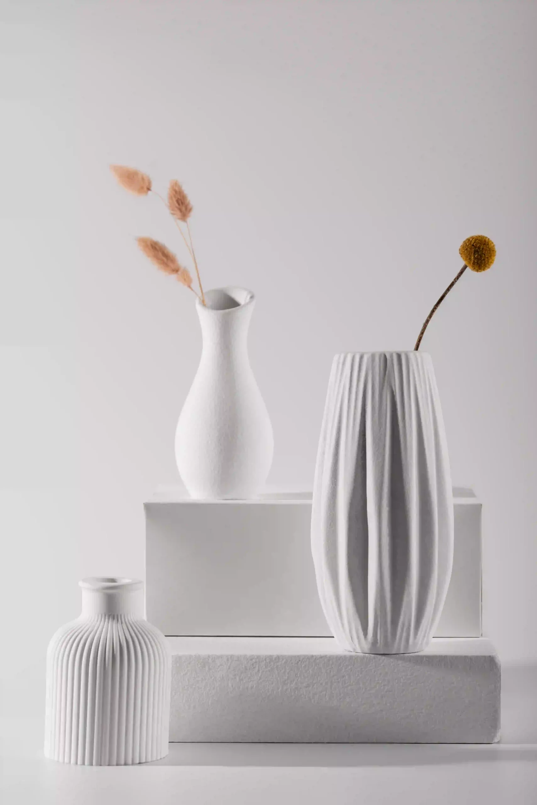 different white modern vases assortment scaled